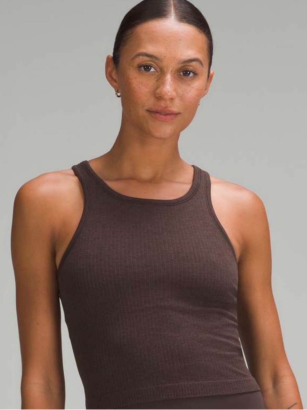 lululemon athletica Brown Ribbed Tank Top